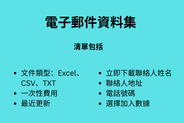 香港電子郵件數據